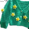 Cardigan enfant puffed flower au crochet – Image 2