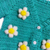 Cardigan enfant puffed flower au crochet – Image 3
