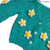 Cardigan enfant puffed flower au crochet – Image 5