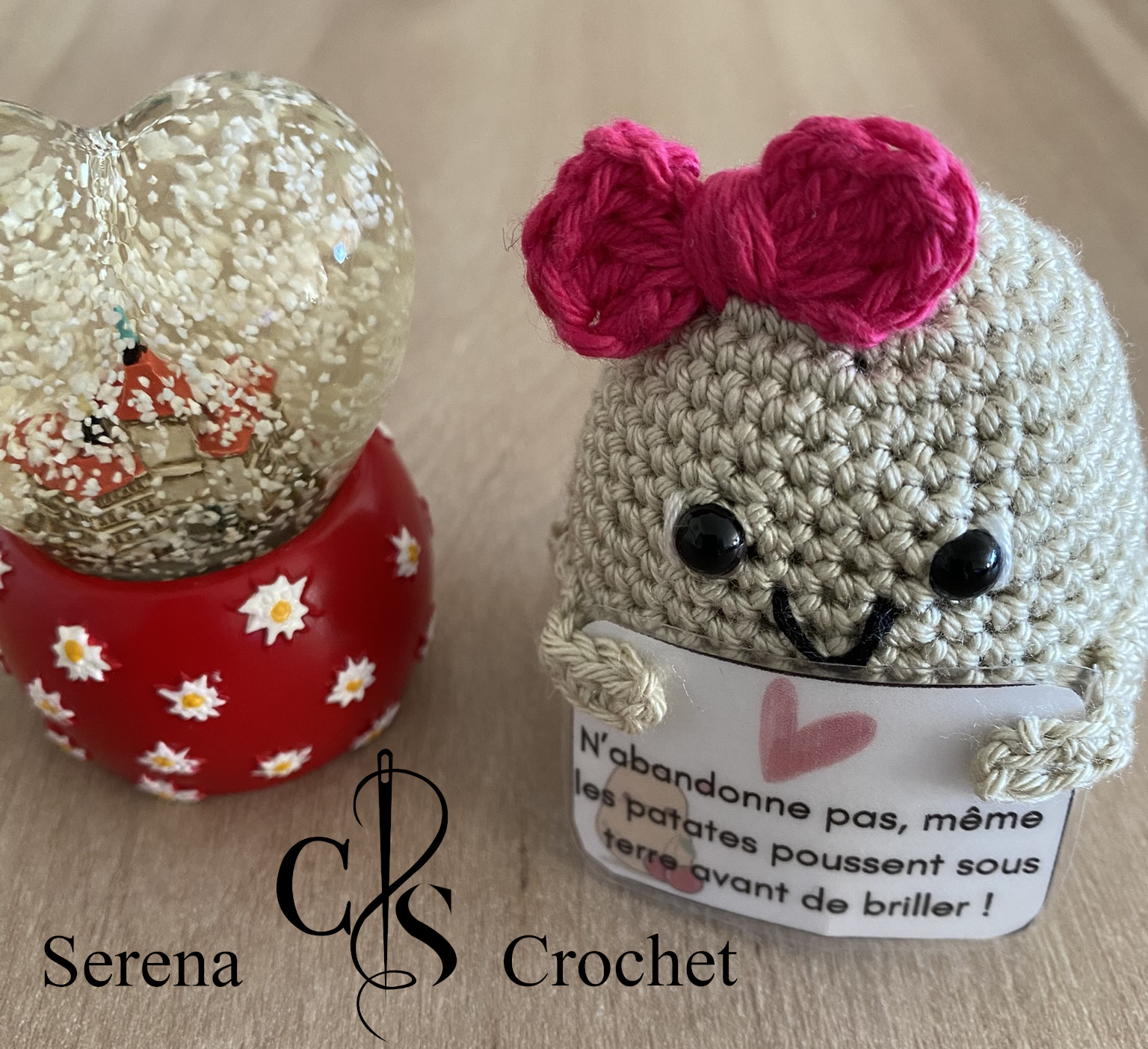 Patate positive au crochet en Porte-clés ou en décoration – Image 3