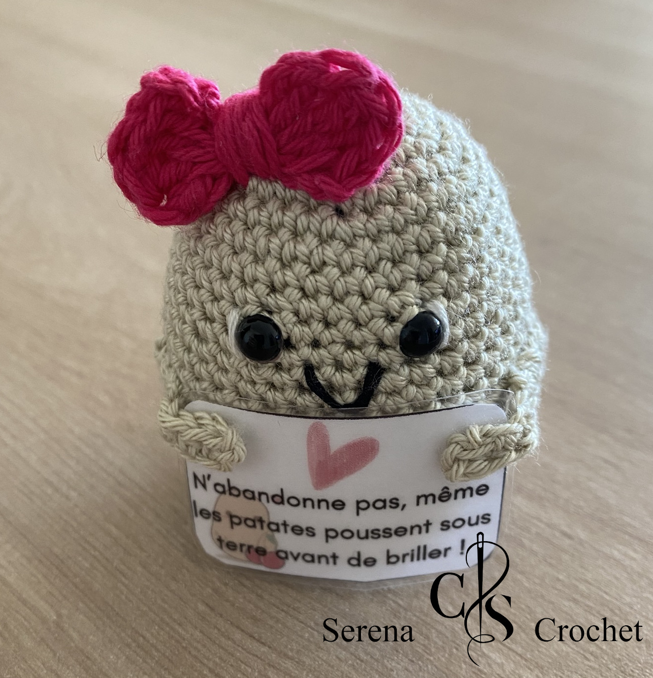 Patate positive au crochet en Porte-clés ou en décoration – Image 4