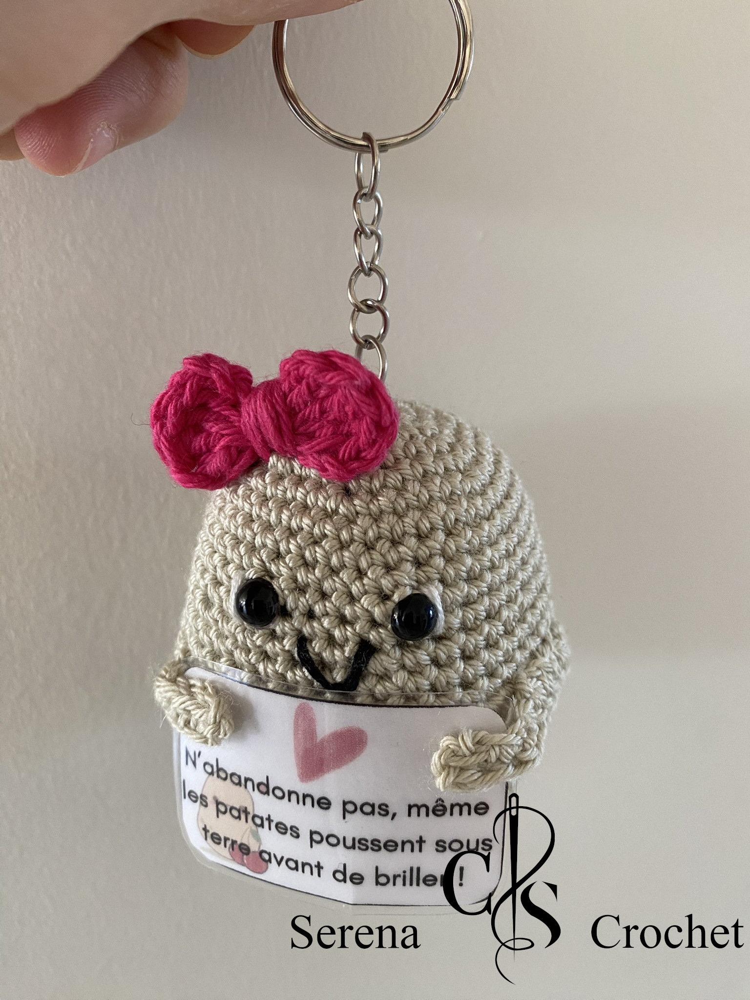 Patate positive au crochet en Porte-clés ou en décoration – Image 7
