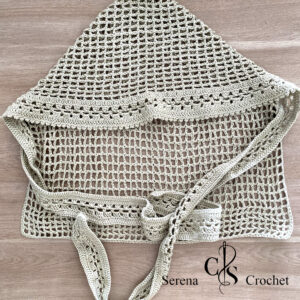 Bonnet foulard crochet – Modèle artisanal