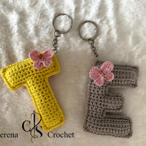 Porte-clés lettre personnalisé au crochet