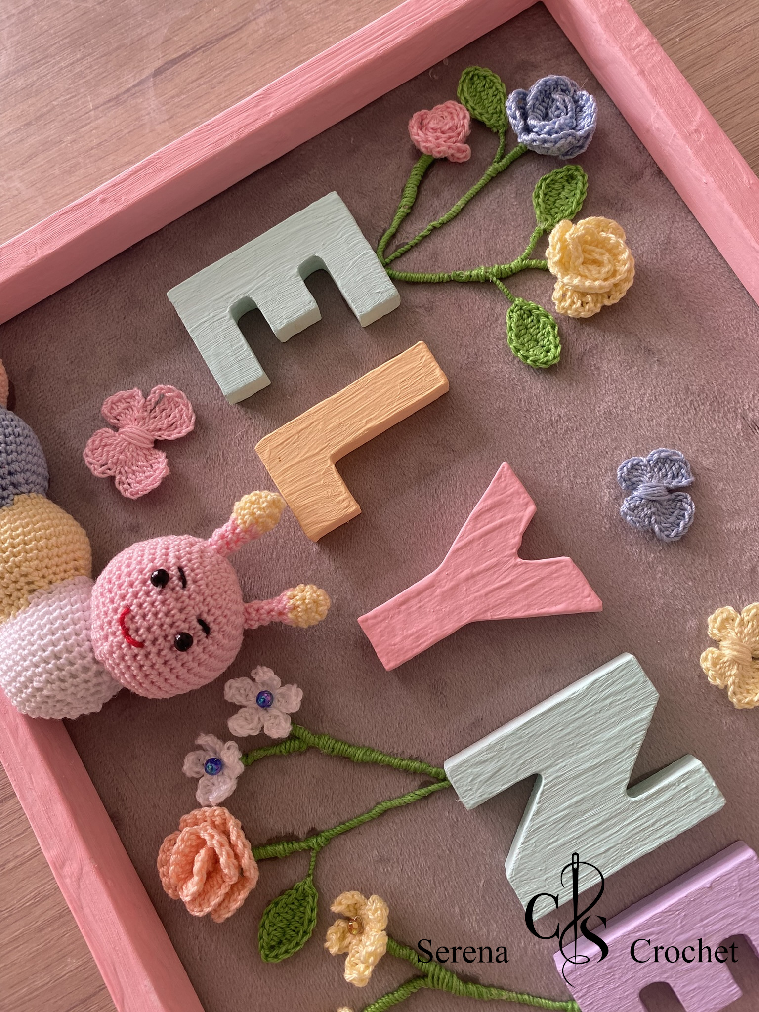 Tableau floral au crochet "ELYNE" – Image 7