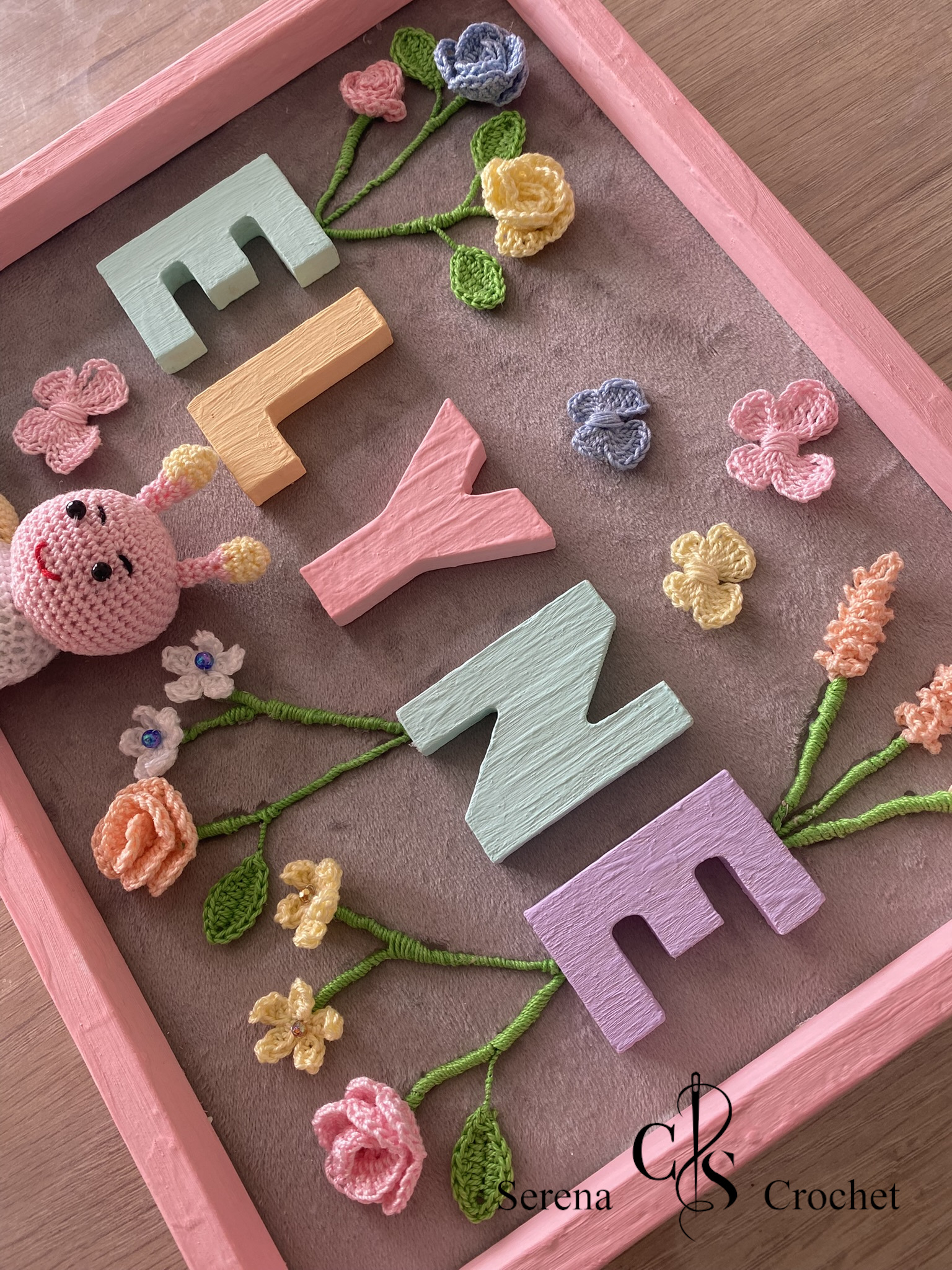 Tableau floral au crochet "ELYNE" – Image 6