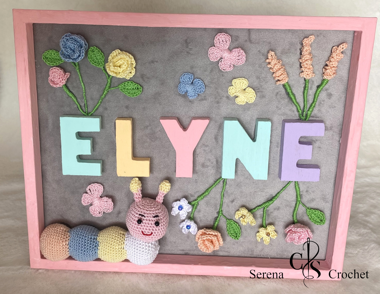 Tableau floral au crochet "ELYNE" – Image 5