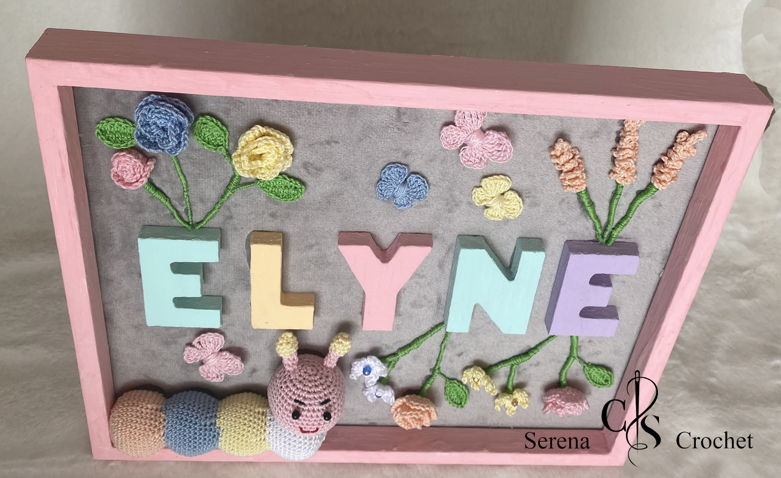 Tableau floral au crochet "ELYNE" – Image 4