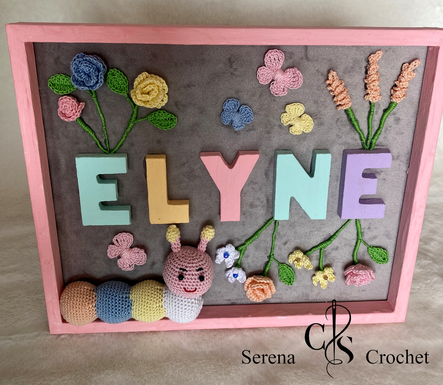 Tableau floral au crochet "ELYNE" – Image 3