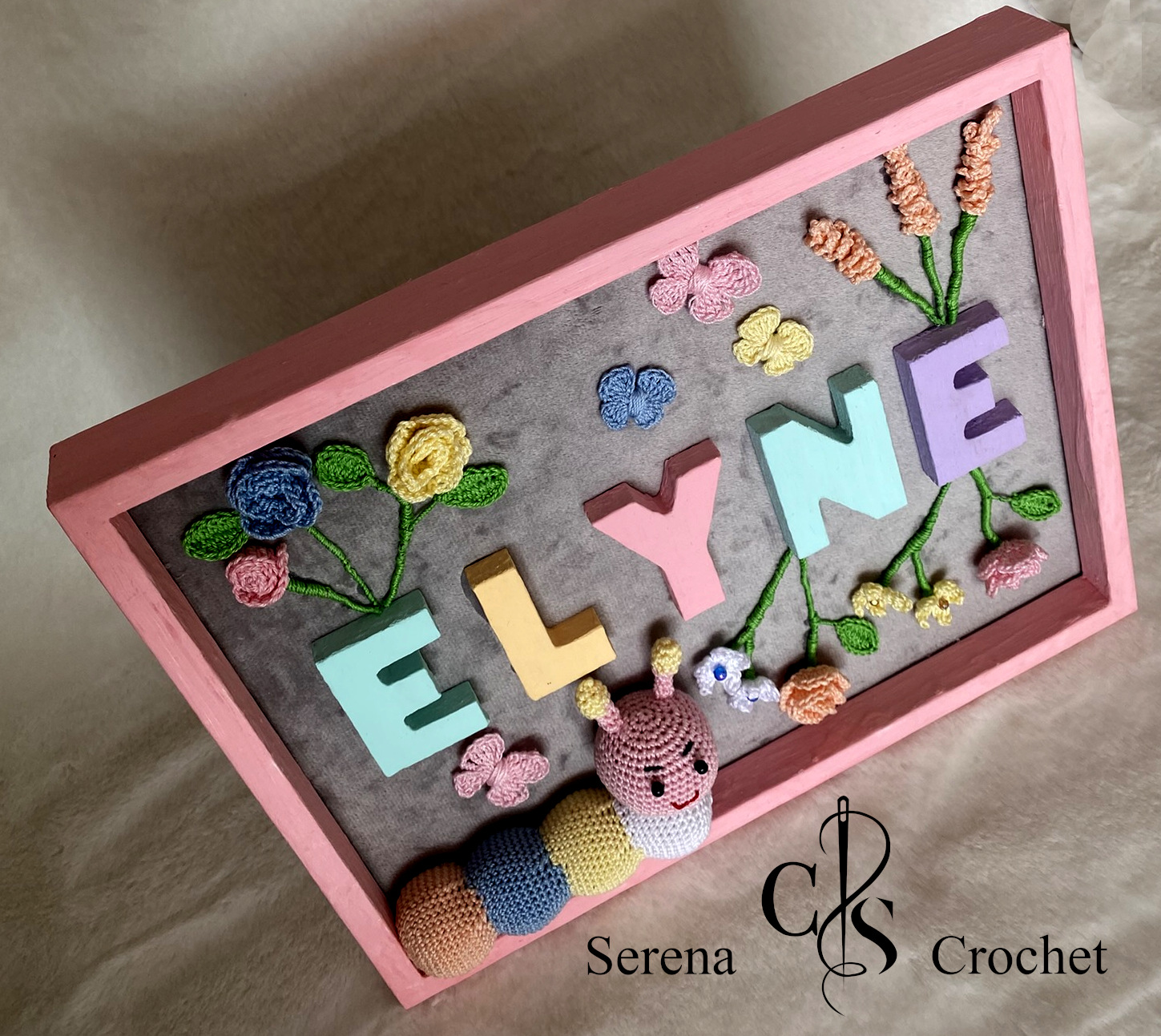 Tableau floral au crochet "ELYNE" – Image 2
